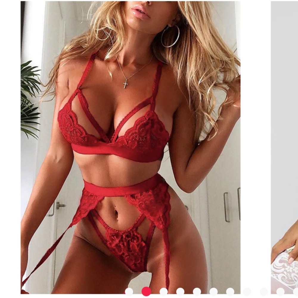 Cut Out V-neck High-Waisted Lingerie Set